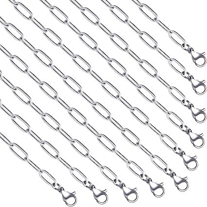 Collar de cadena de clips personalizables (Color silver)