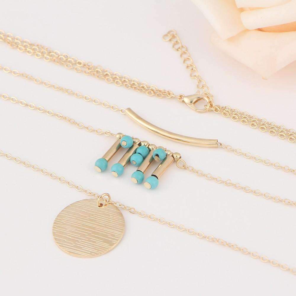 Collar de varias capas con Turquesa