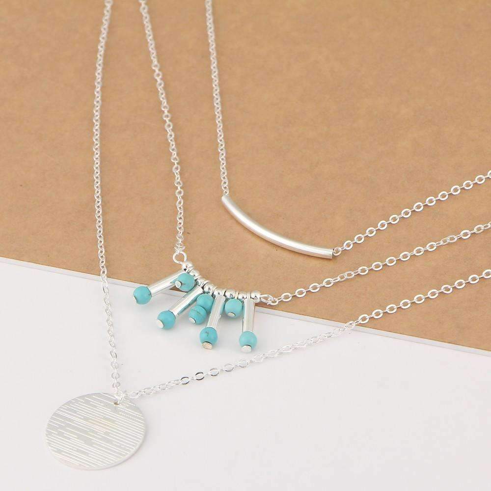 Collar de varias capas con Turquesa