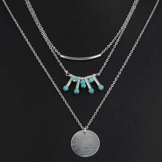 Collar de varias capas con Turquesa