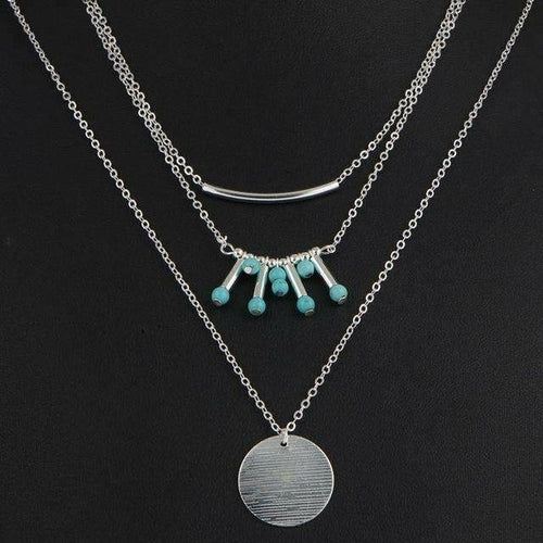 Collar de varias capas con Turquesa